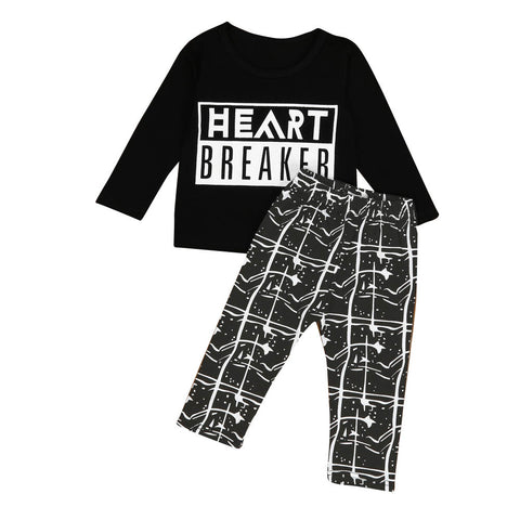 The Heart Breaker T-shirt Top & Long Pant Outfit